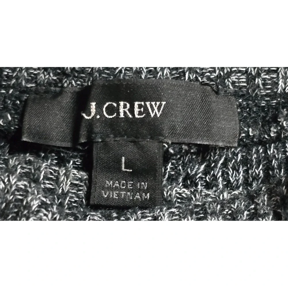 J. Crew Womens Blue Gray‎ Long Sleeve Fine-Ribbed Turtleneck Sweater Size Large